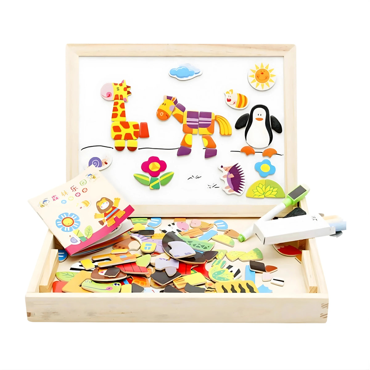 Magnetic Wooden Puzzle Board