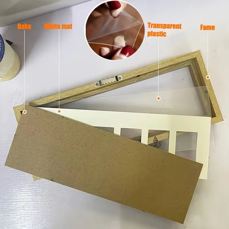 Wooden Photo Frame, Peach Wood Finish, 10/6 Slots