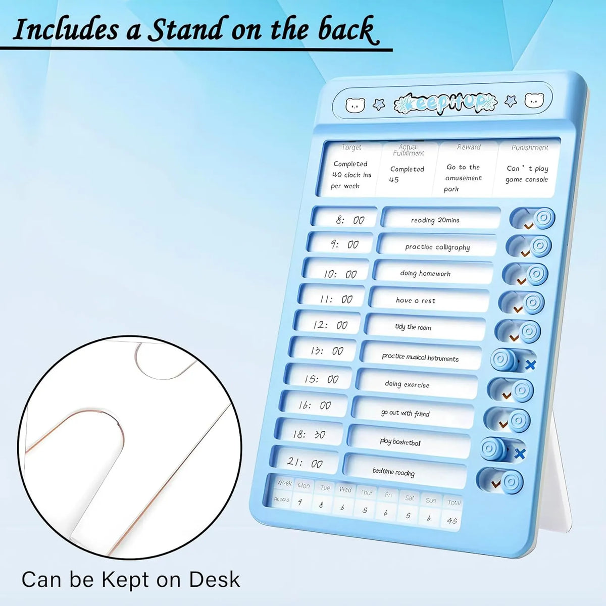 Reusable Detachable Habit Tracker & Motivation Checklist
