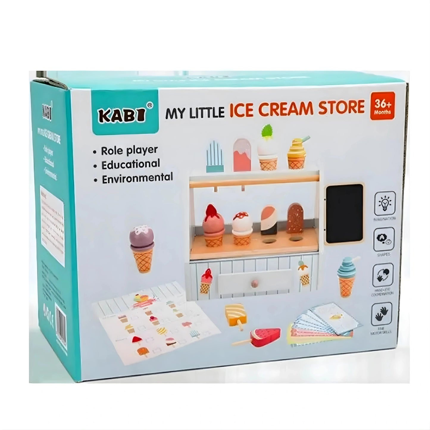 Wooden Ice Cream Shop Toy Set