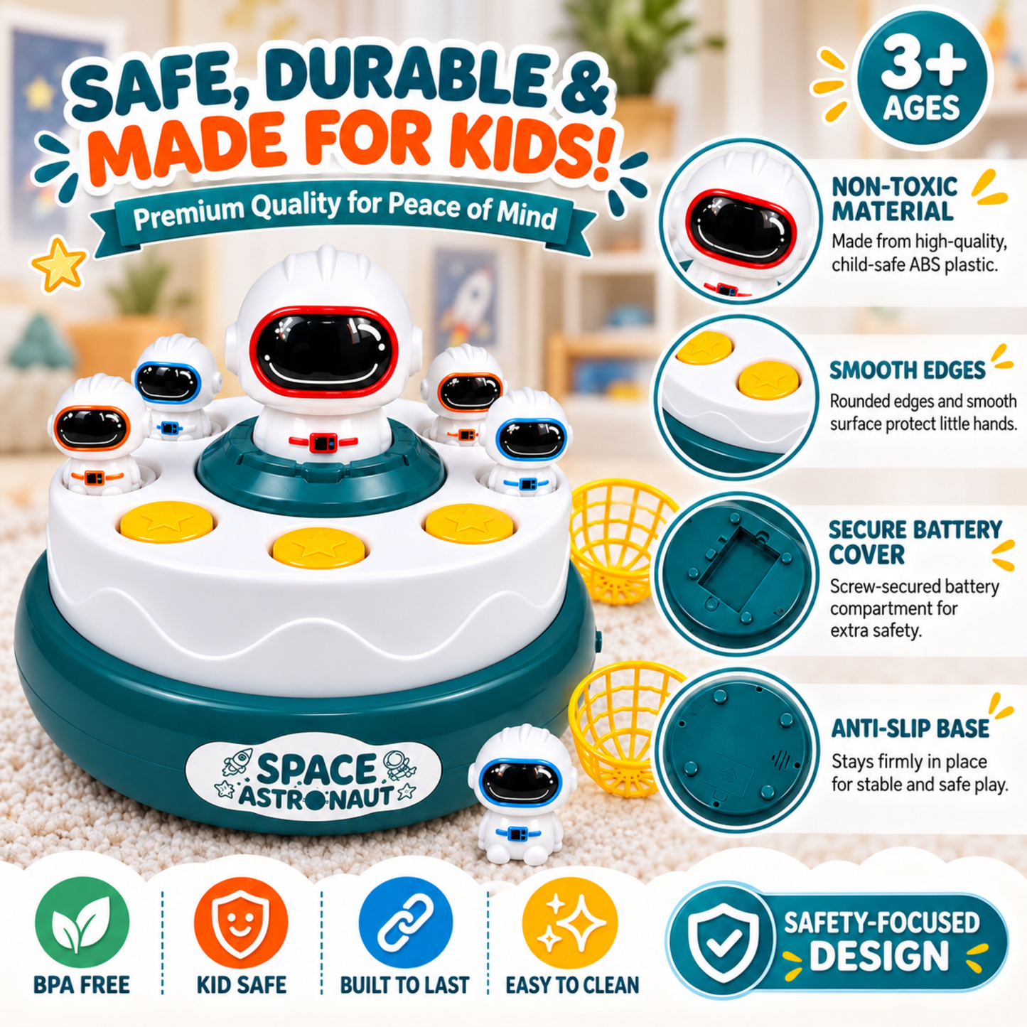 Astronaut Bounce & Catch Game