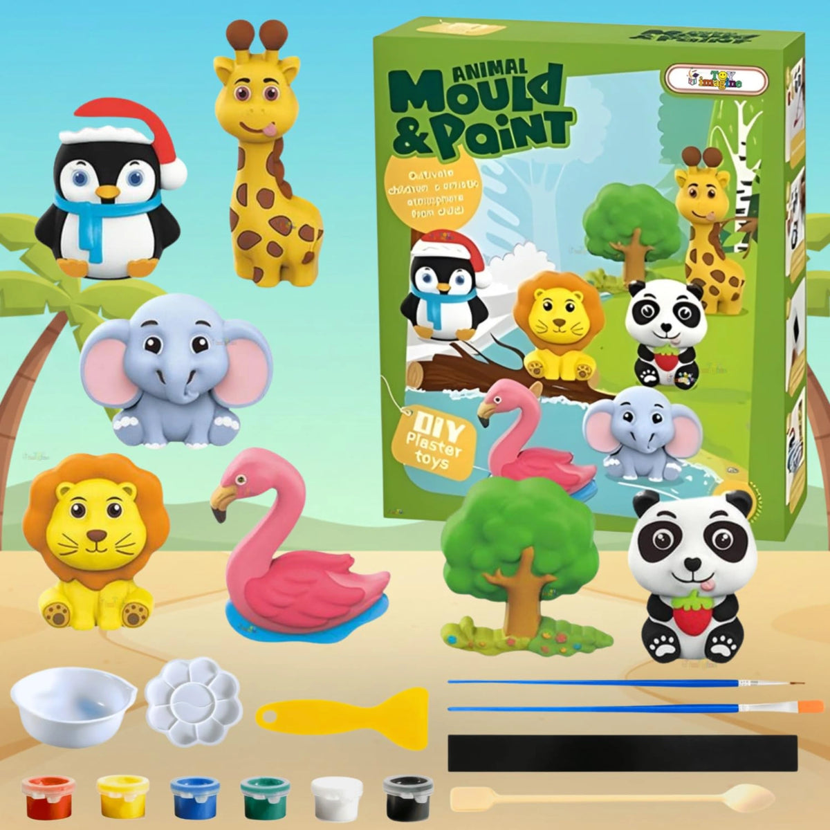 Animal Mould & Paint DIY Craft Kit for Kids