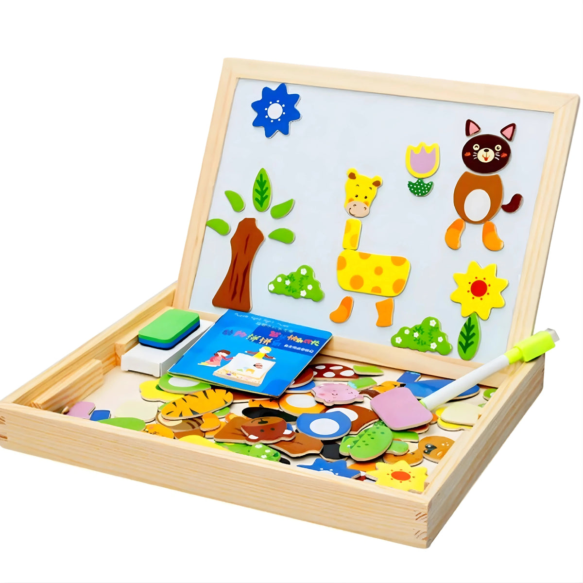 Magnetic Wooden Puzzle Board