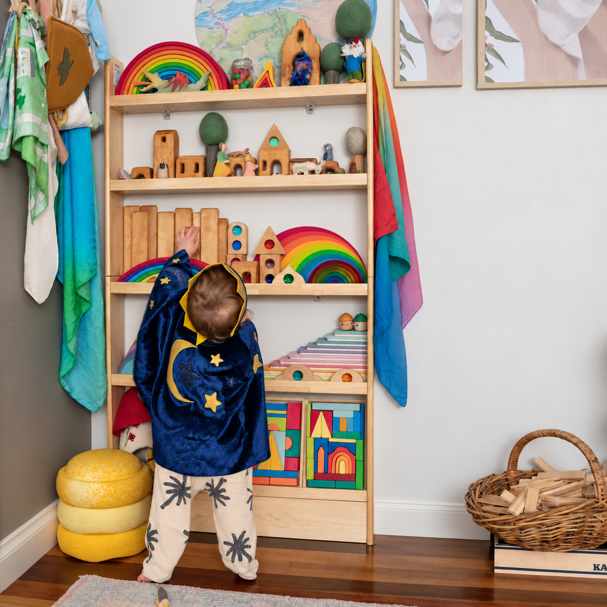 Front-Facing Bookshelf, 5 Tier, 80cm