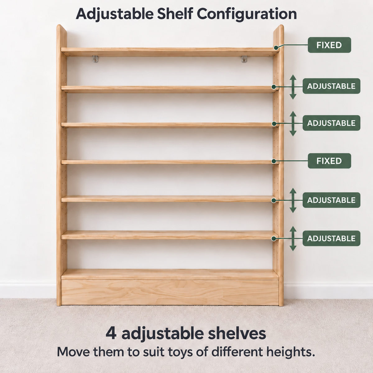 Slim-Line Toy Shelf, 7 Tier