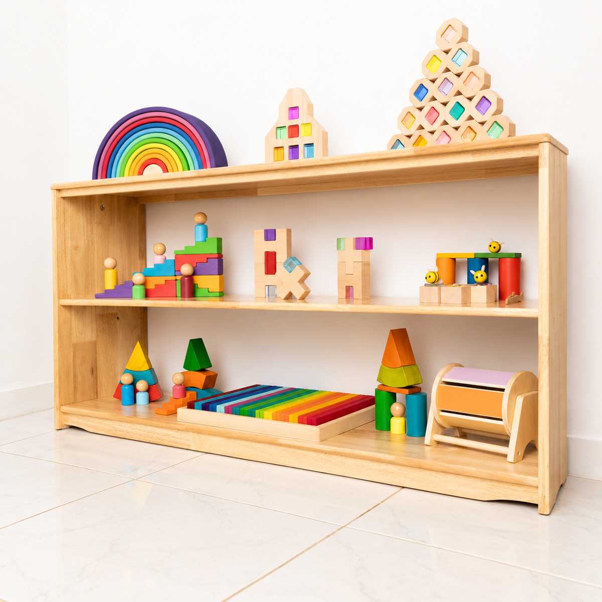 Open-Ended Toy Shelf, 3 Tier