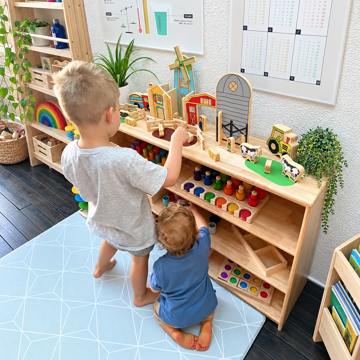 Open-Ended Toy Shelf, 4 Tier