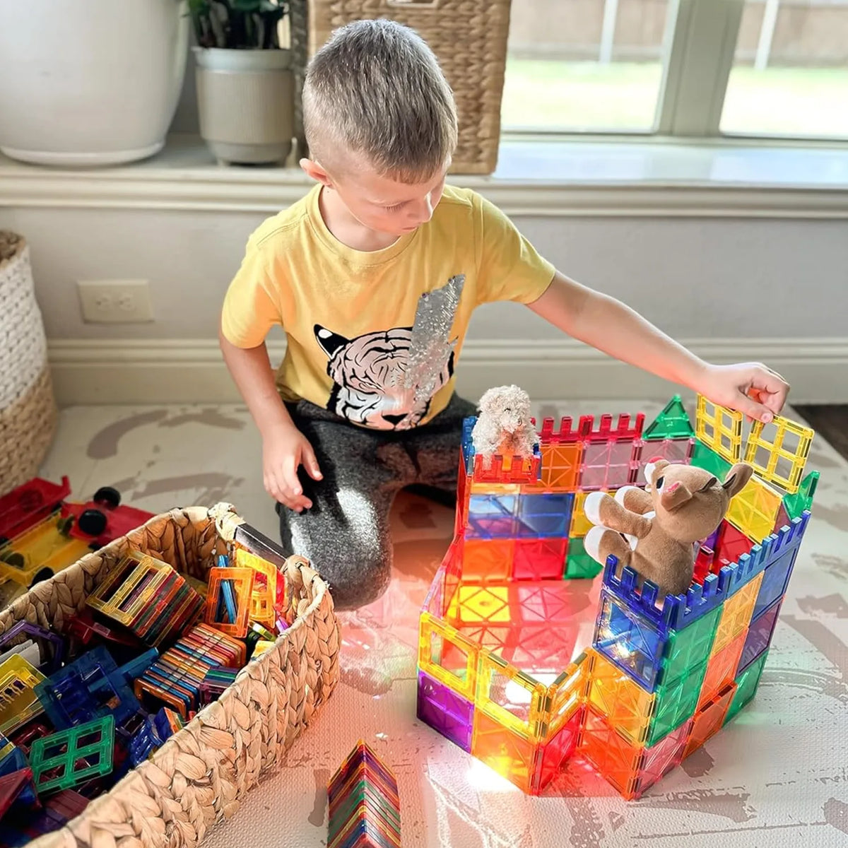Magnetic Tiles Building Set – STEM Learning Toy for Kids