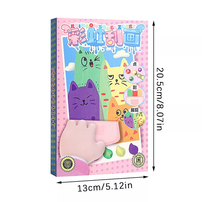 DIY Rainbow Scratch Art Painting