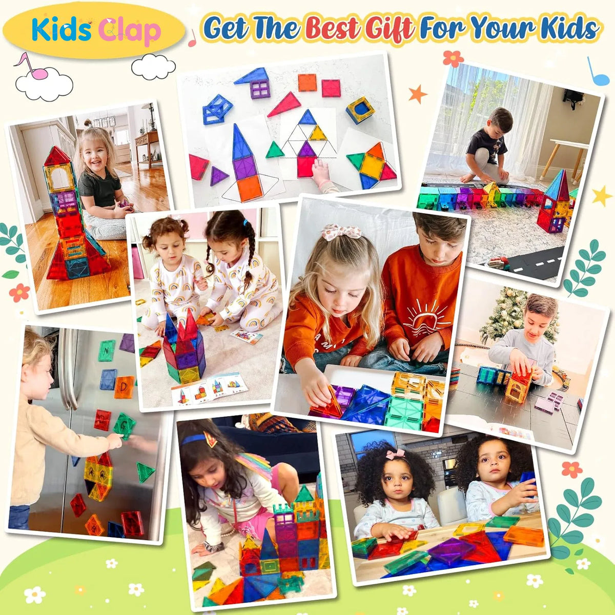 Magnetic Tiles Building Set – STEM Learning Toy for Kids