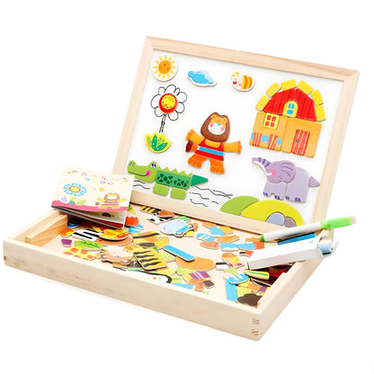 Magnetic Wooden Puzzle Board
