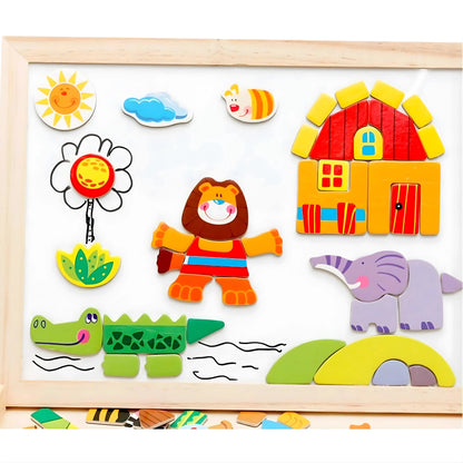 Magnetic Wooden Puzzle Board