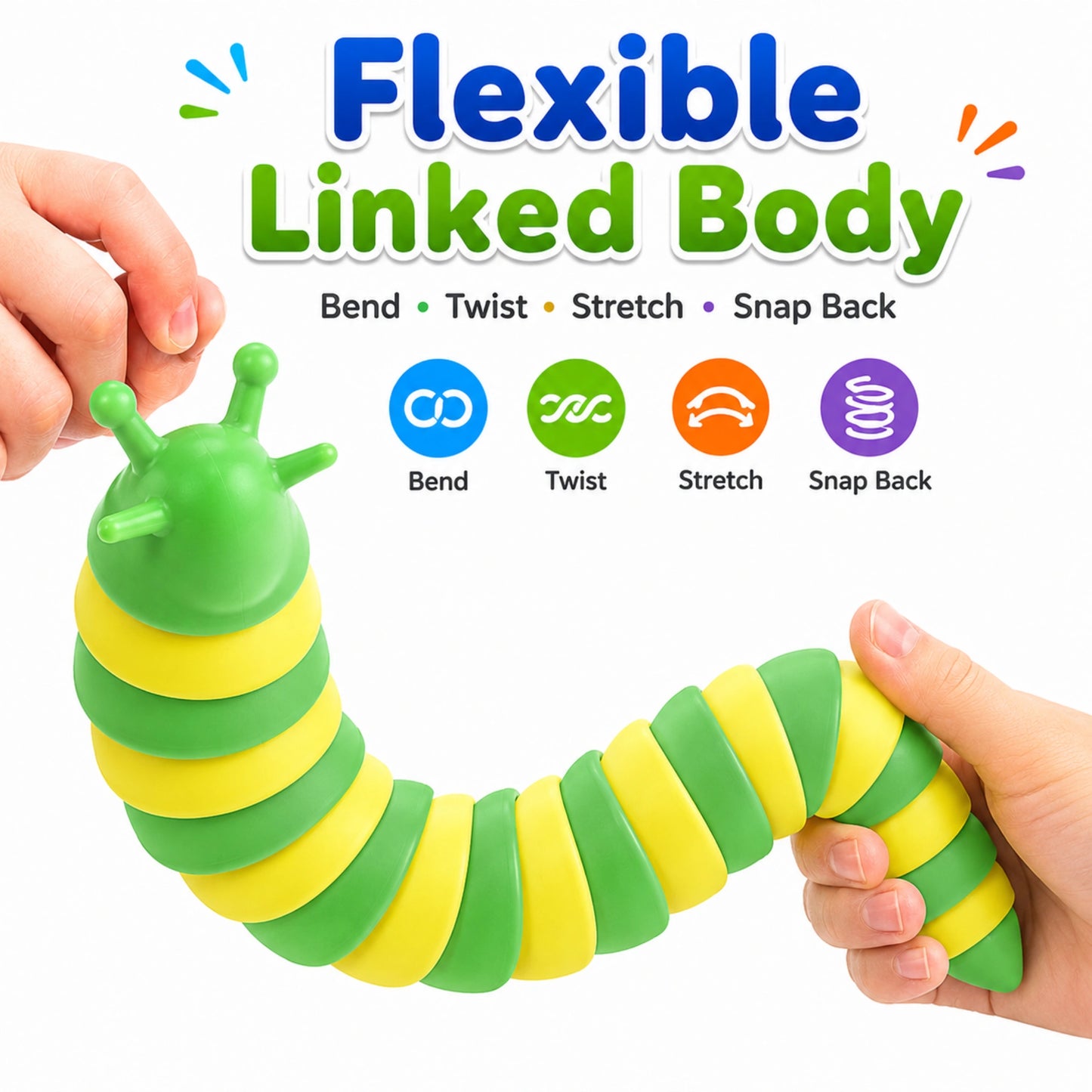 Flexible Slug Fidget Toy