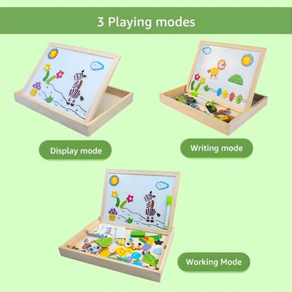 Magnetic Wooden Puzzle Board