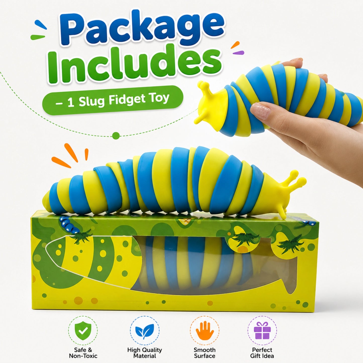 Flexible Slug Fidget Toy