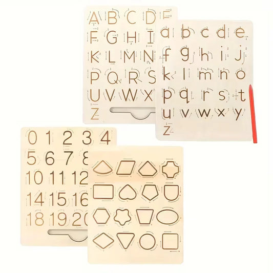 Wooden Alphabet Double Sided  Tracing Board
