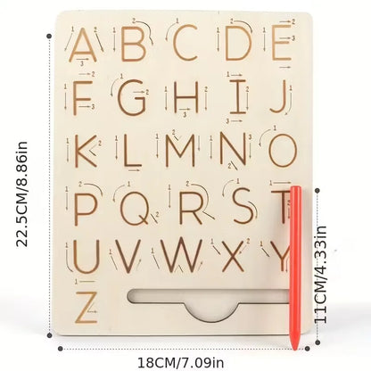 Wooden Alphabet Double Sided  Tracing Board