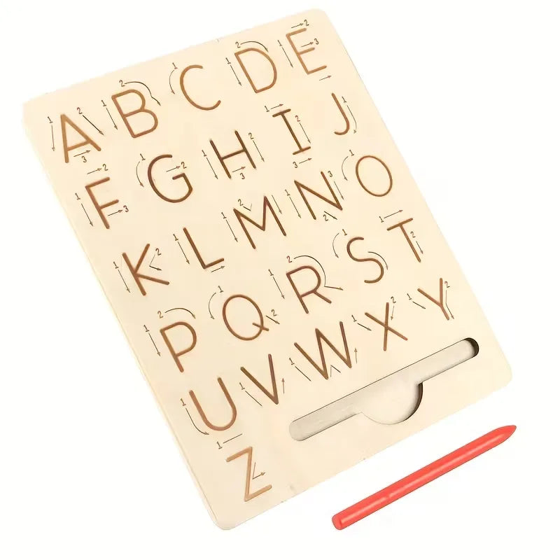 Wooden Alphabet Double Sided  Tracing Board
