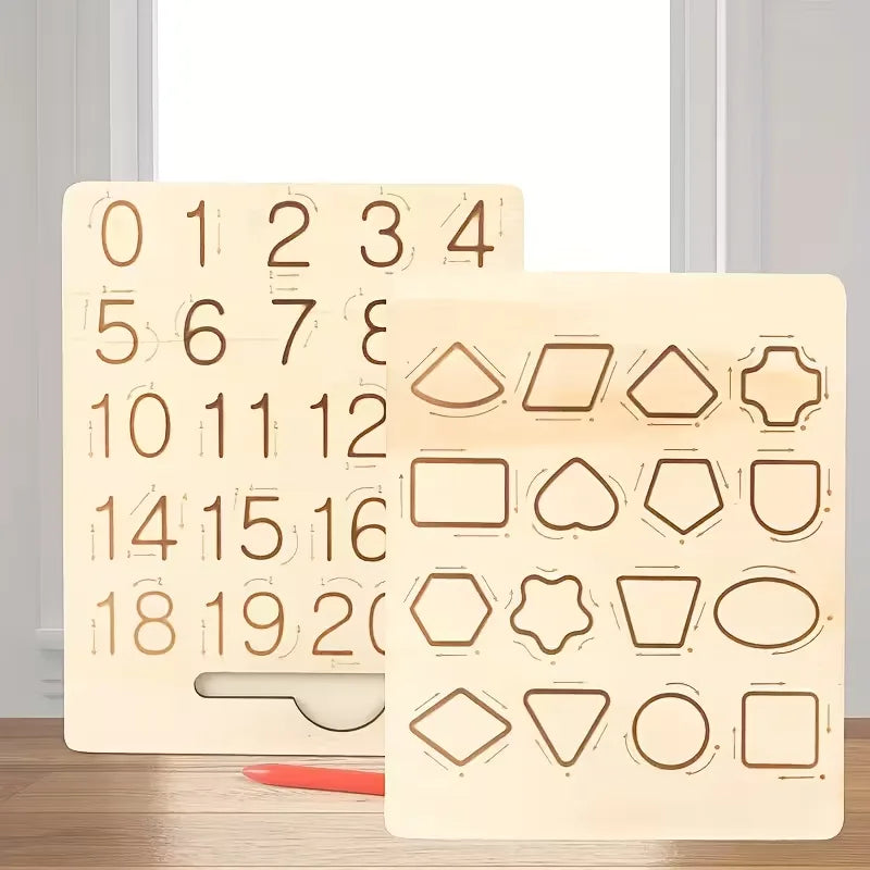 Wooden Alphabet Double Sided  Tracing Board