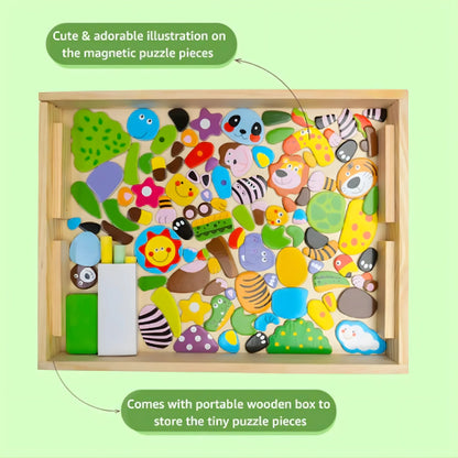 Magnetic Wooden Puzzle Board