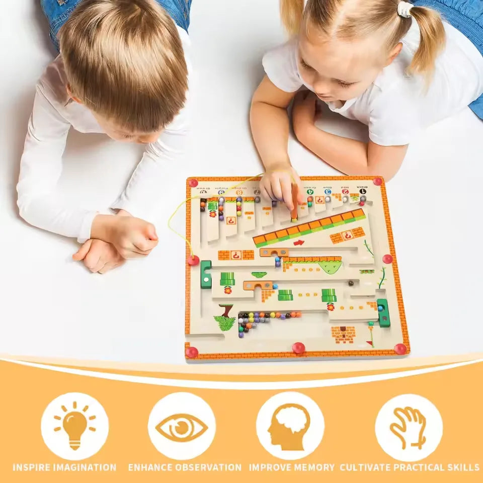 Montessori Magnetic Maze Board