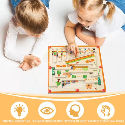 Montessori Magnetic Maze Board