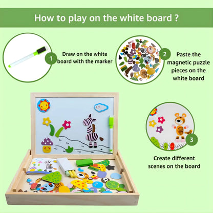 Magnetic Wooden Puzzle Board