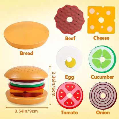 Wooden Burger Sorting & Stacking