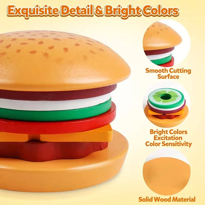 Wooden Burger Sorting & Stacking