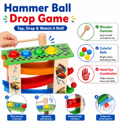 3-in-1 Wooden Racing Ramp Toy