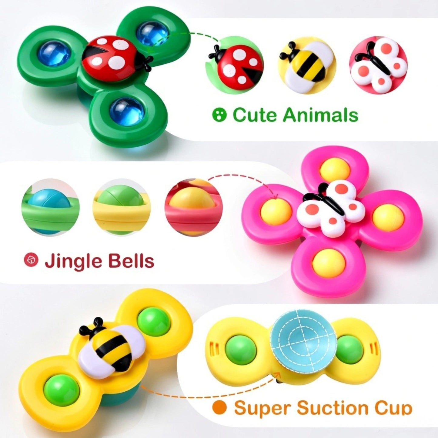 Baby Suction Spinner Toy