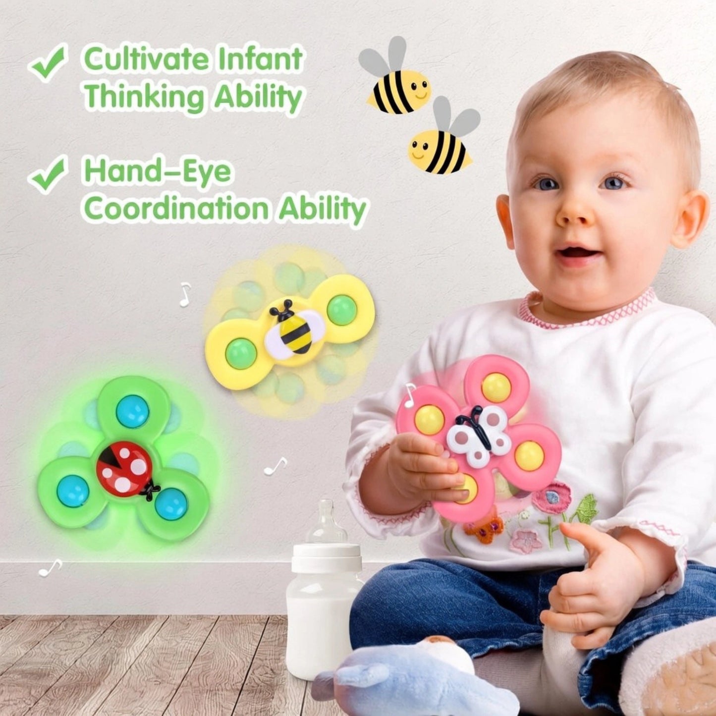 Baby Suction Spinner Toy