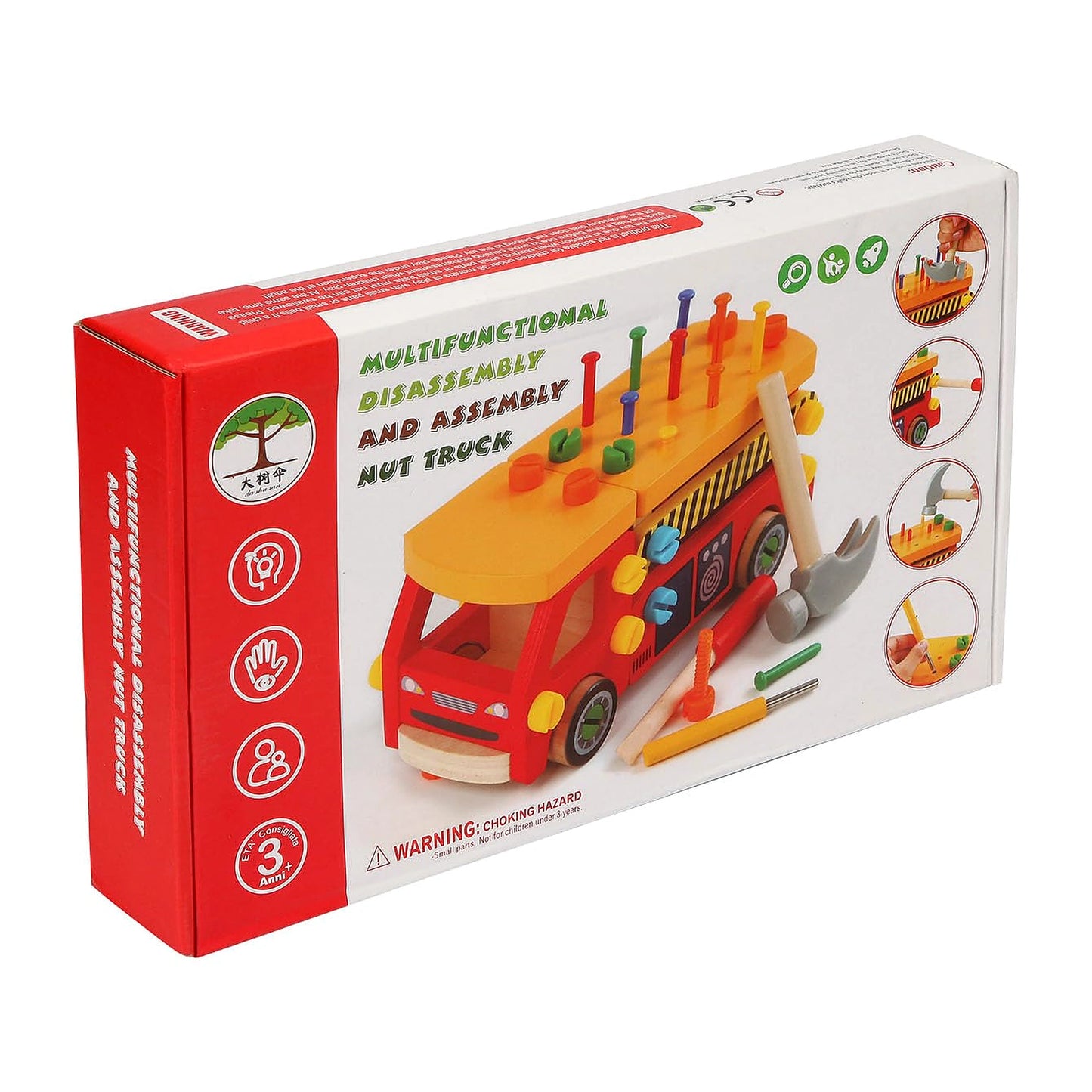 Wooden Fire Truck DIY Assembly Toy