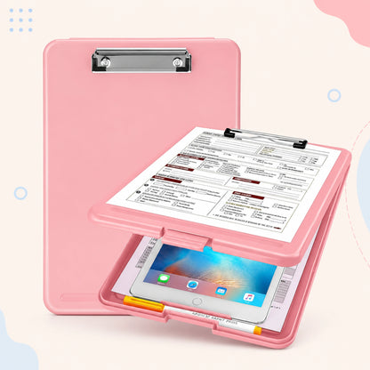 Clipboard Storage Folder with Hidden Compartment