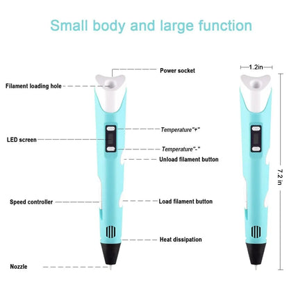 3D Printing Pen with LCD Screen