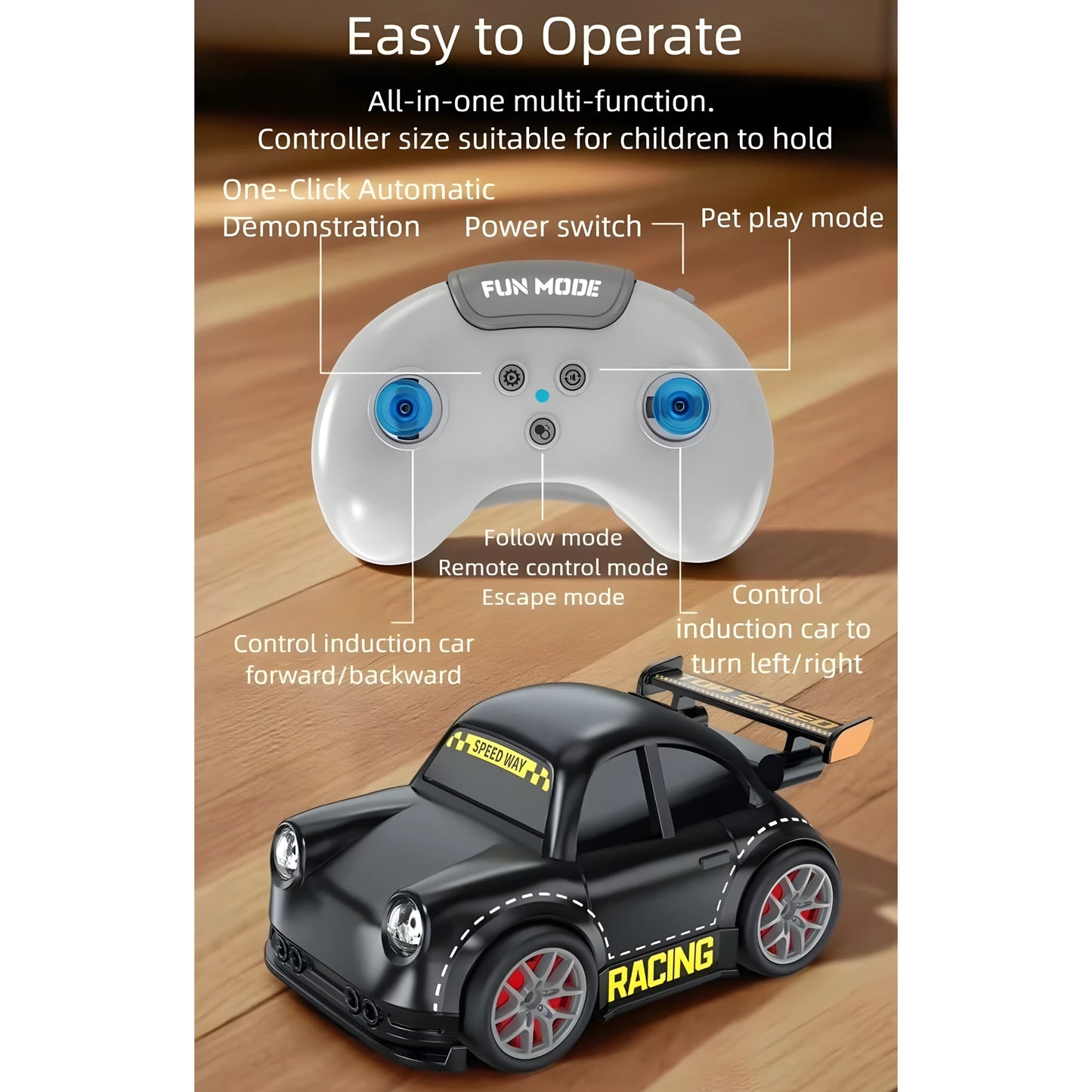 Mini RC Drift Car with Smart Sensor