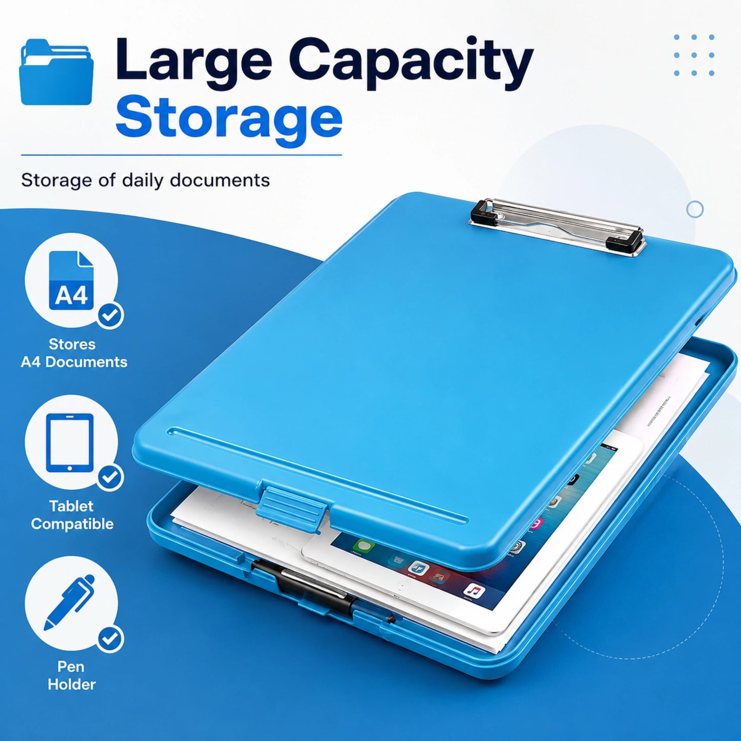 Clipboard Storage Folder with Hidden Compartment