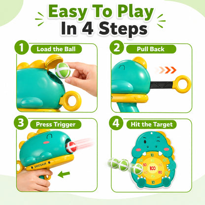 Dinosaur Ball Launcher Target Game Set
