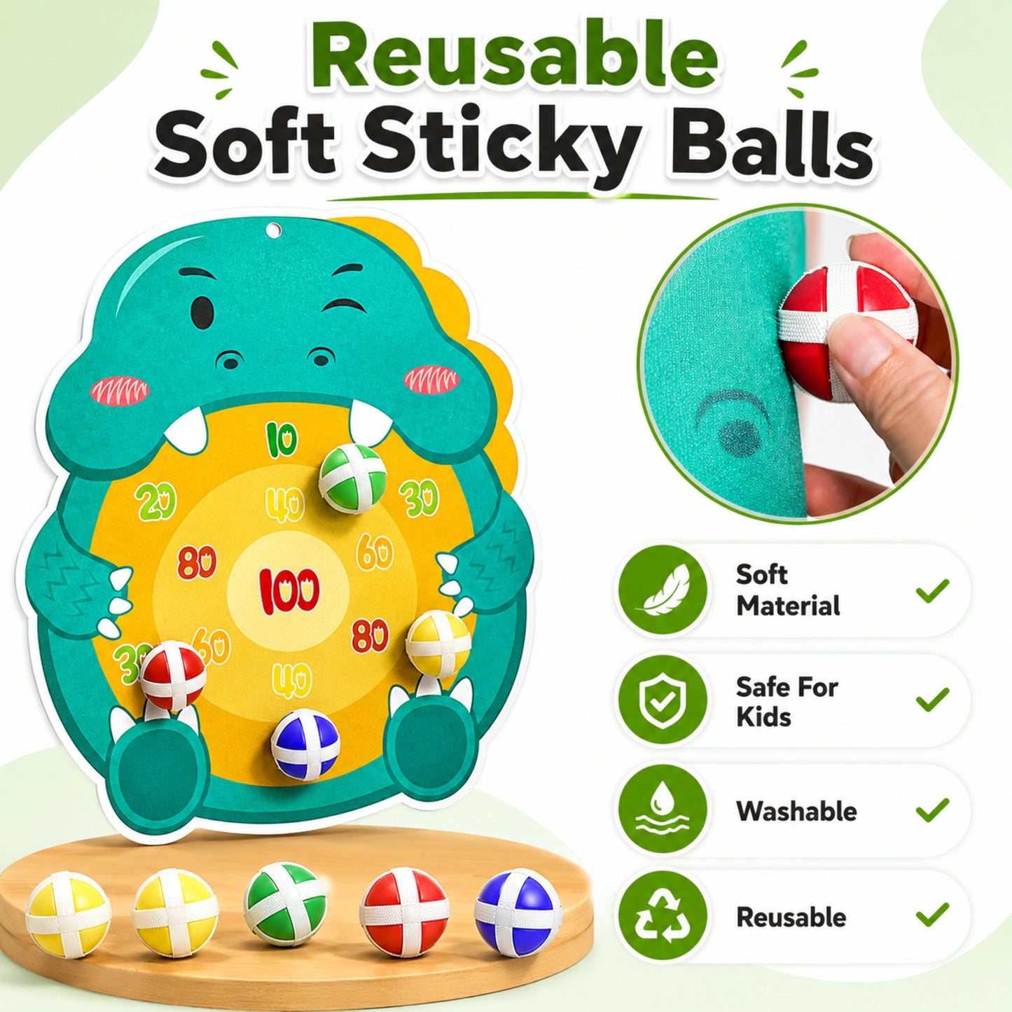 Dinosaur Ball Launcher Target Game Set