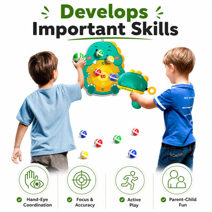 Dinosaur Ball Launcher Target Game Set