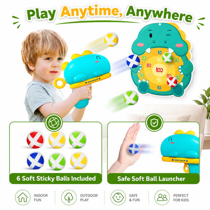 Dinosaur Ball Launcher Target Game Set