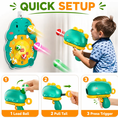 Dinosaur Ball Launcher Target Game Set