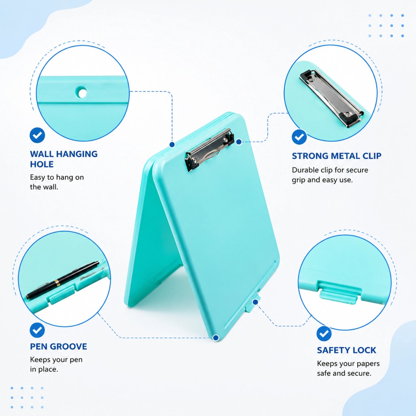 Clipboard Storage Folder with Hidden Compartment