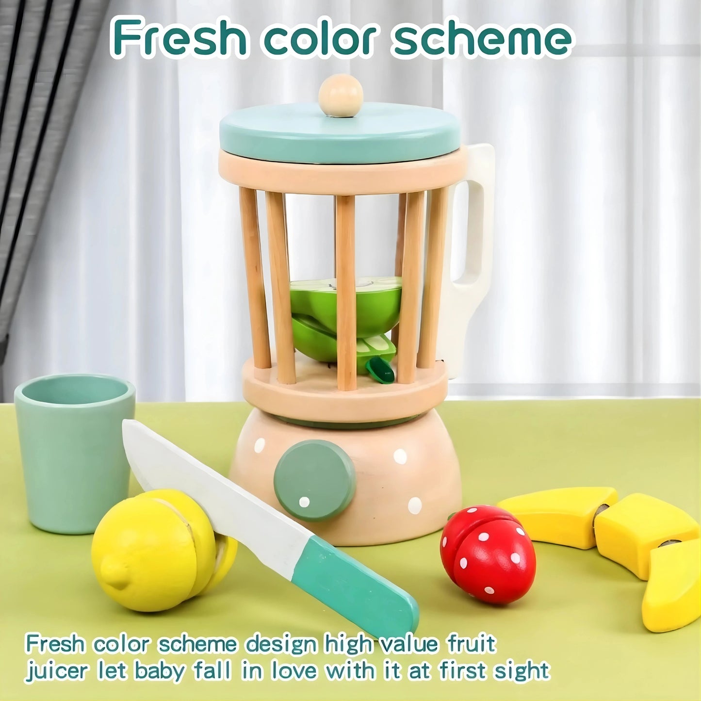 Wooden Fruit Juicer Toy Set