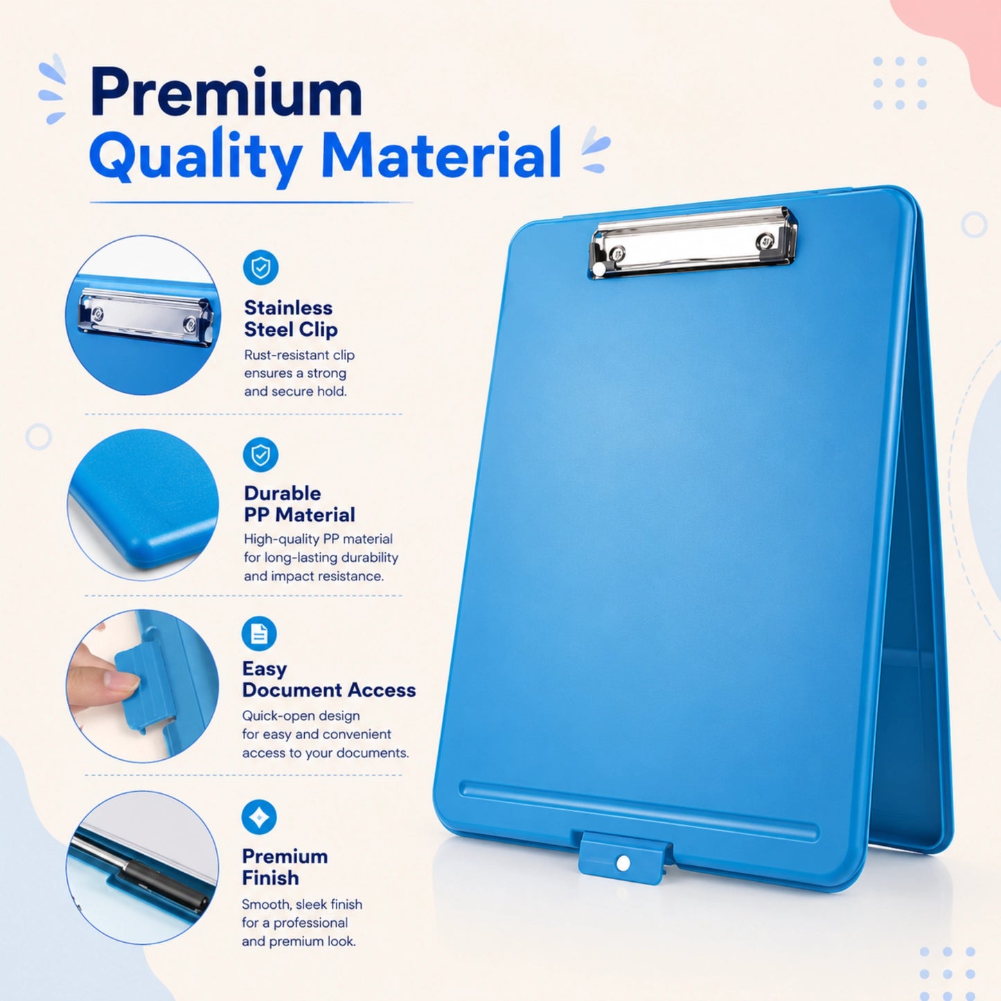 Clipboard Storage Folder with Hidden Compartment