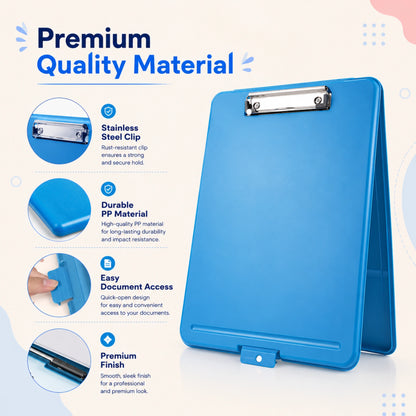 Clipboard Storage Folder with Hidden Compartment