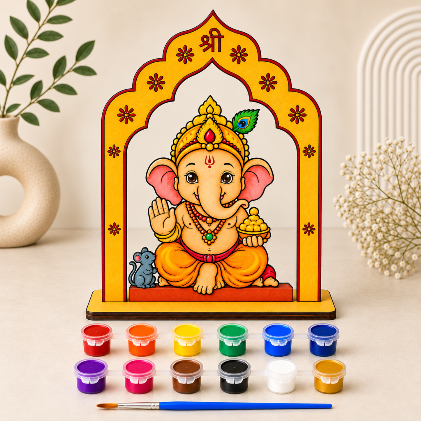 Ganpati Bappa DIY MDF Colouring Kit