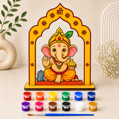 Ganpati Bappa DIY MDF Colouring Kit
