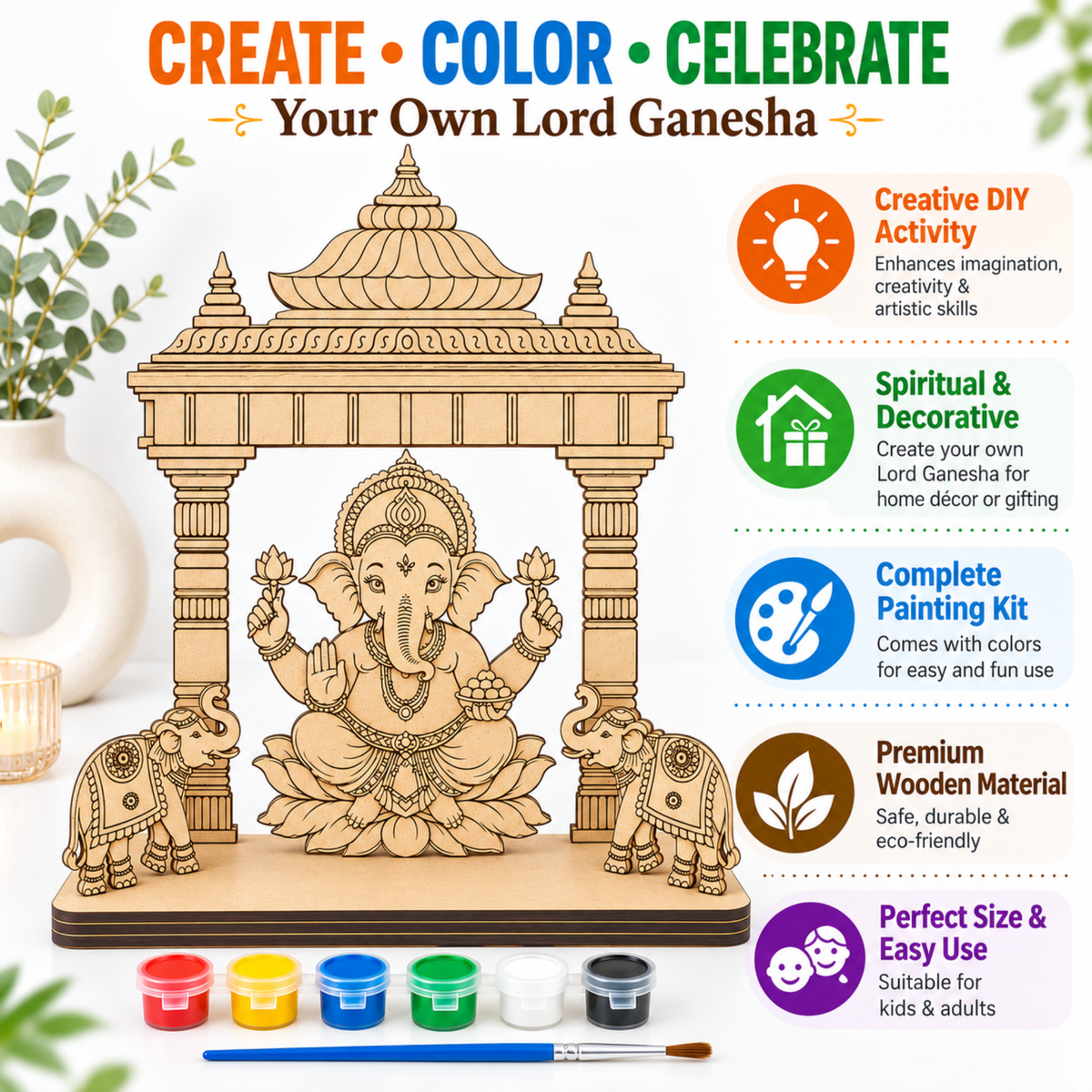 Ganesh Mandap DIY Colouring Kit
