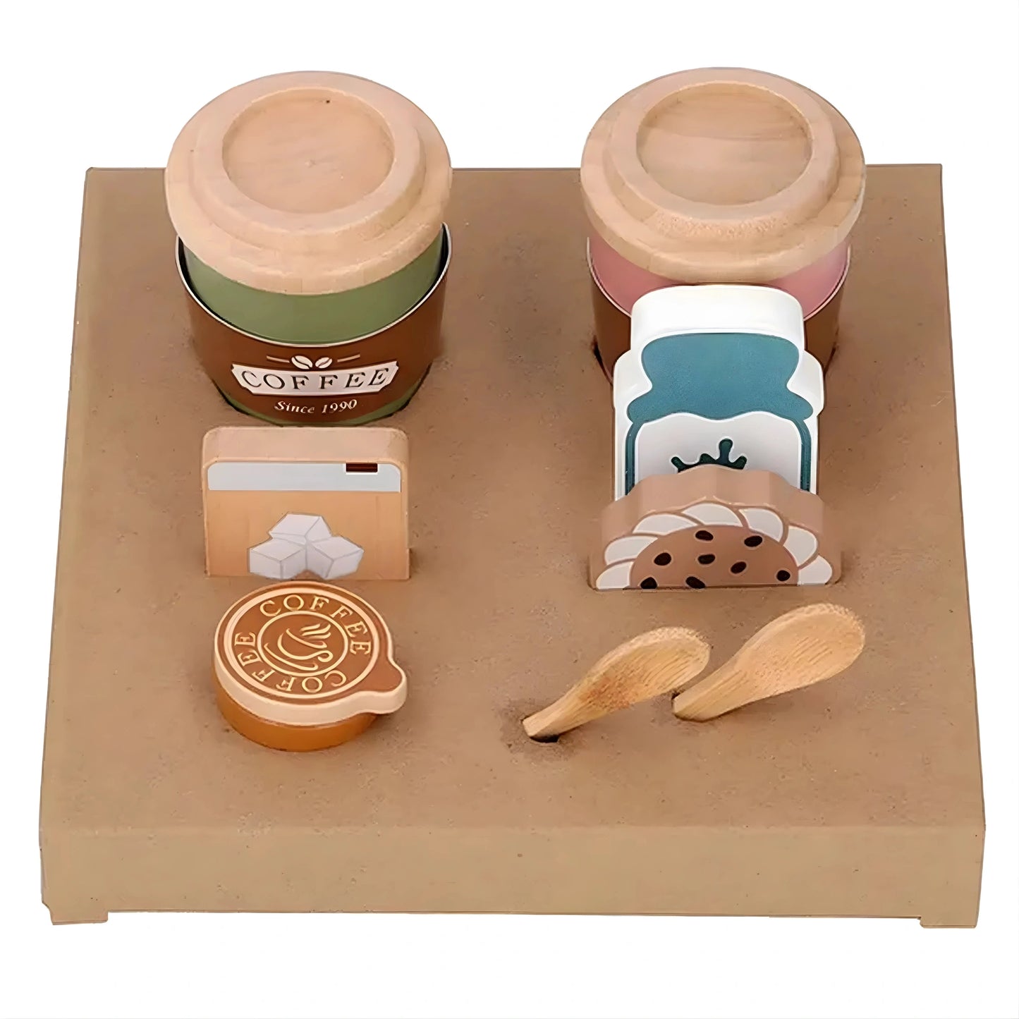 Wooden Coffee Cup Toy Set